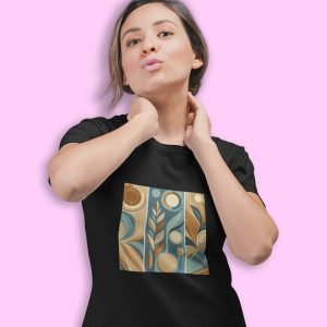 Pure Cotton Bio-Washed Chest Printed T-Shirt – Abstract Design 3 – by ZingerTees-Unisex-EL9120544