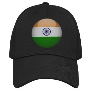 Cotton Baseball Caps-Indian Flag Design-1-By EqualLife -EL9170016