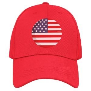 Cotton Baseball Caps-USA Flag Design-1-By EqualLife -EL9170018