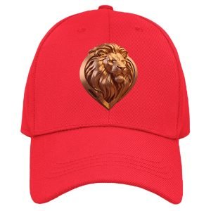 Cotton Baseball Caps-Lion Icon Design-1-By EqualLife -EL9170029