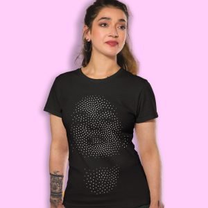 Pure Cotton Bio-Washed Chest Printed T-Shirt – Illusion Art – The Woman Design 1 – by ZingerTees-Unisex-EL9120569