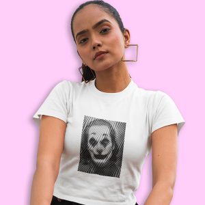 Pure Cotton Bio-Washed Chest Printed T-Shirt – Illusion Art – The Joker Design 3 – by ZingerTees-Unisex-EL9120571