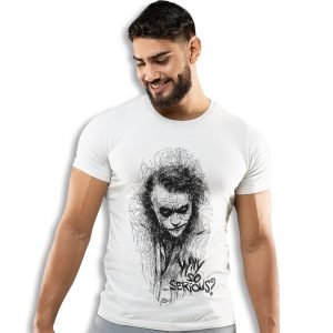 Pure Cotton Bio-Washed Chest Printed T-Shirt – The Joker-Why So Serious-Design-2 – by ZingerTees-Unisex-EL9120502