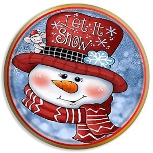 Designer Round Coaster -Let It Snow Design-5-By EqualLife -EL7232137