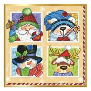 Designer Square Coaster -Noel Charm Design-12-By EqualLife -EL7232144