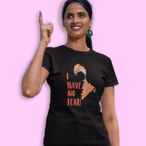 Pure Cotton Bio-Washed Chest Printed T-Shirt – India Legends Vivekananda I Have No Fear – by ZingerTees-Unisex-EL9120533