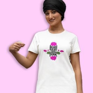 Pure Cotton Bio-Washed Chest Printed T-Shirt – Funny Tees – Buri Nazar Wala Design 3 – by ZingerTees-Unisex-EL9120621