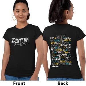 Pure Cotton Bio-Washed Chest Printed T-Shirt – Rock Music – Tribute to Led Zeppelin Design 4 – by ZingerTees-Unisex-EL9120617