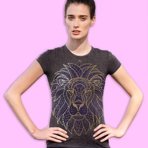 Super Dry-fit Printed T-Shirt – Abstract Series –  Regal Lion Tee Design 6 – by ZingerTees-Unisex-EL9120584