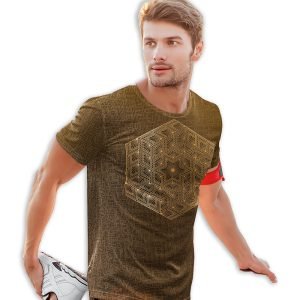 Super Dry-fit Printed T-Shirt – Abstract Series –  Cipher of the Ancients Design 9 – by ZingerTees-Unisex-EL9120587