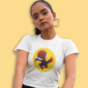 Pure Cotton Bio-Washed Chest Printed T-Shirt – Superhero Series – Spidey Web Slinger Design – by ZingerTees-Unisex-EL9120579